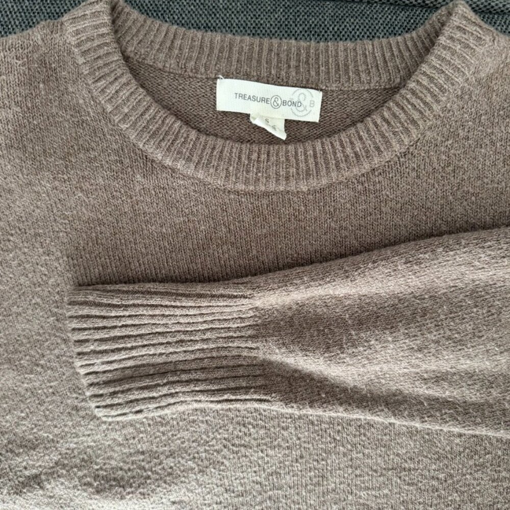 Treasure & Bond Chestnut brown oversized sweater - size s